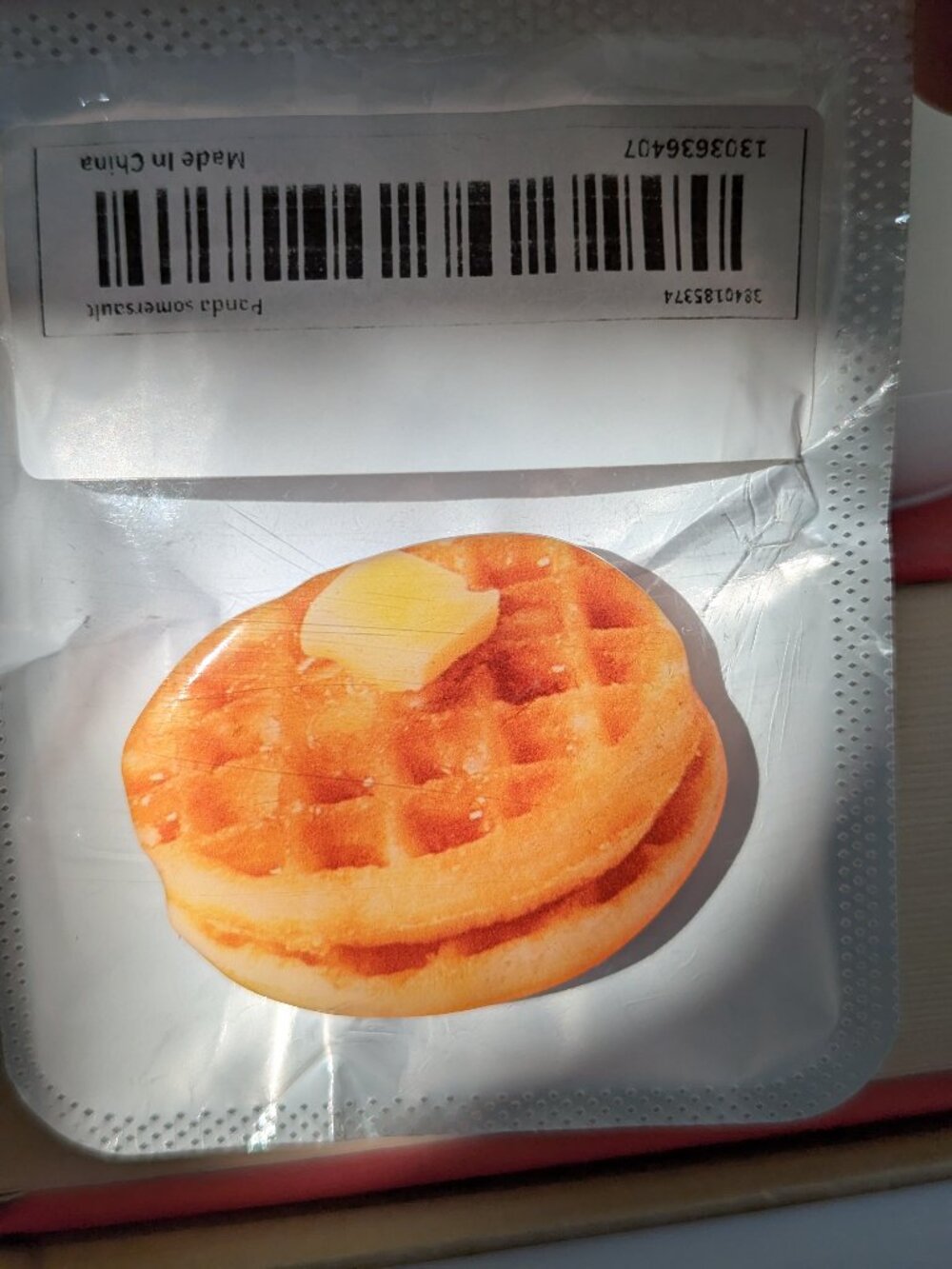 Cute Waffle Phone Ring Grip Tok Holder Expanding Stand for Apple iPhone